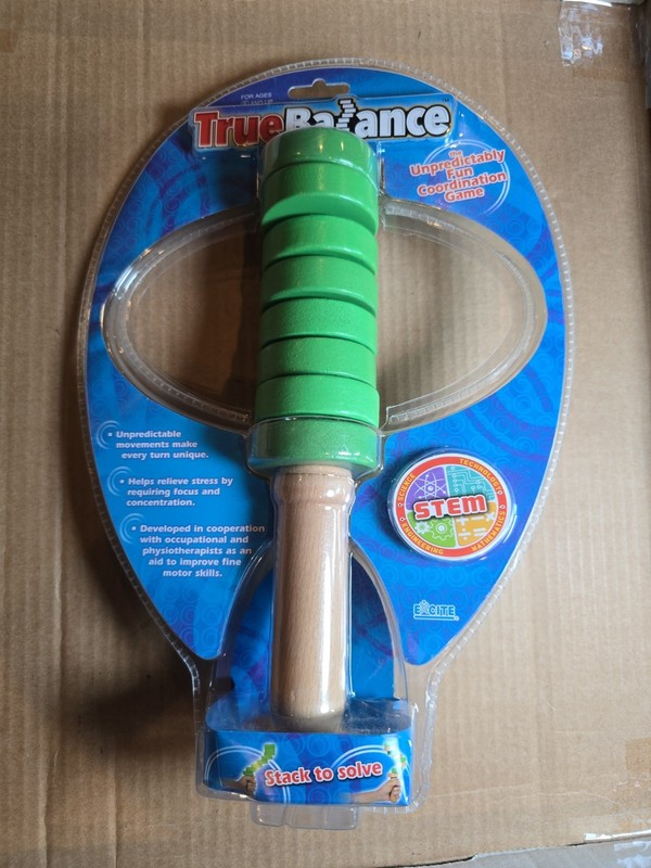 True Balance Coordination STEM Wooden Game Toy Green Fine Motor Skills By Excite