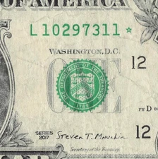 Series 2017 Star Note L San Francisco 3.2 M Pack Run $1 Dollar Bill L10297311*