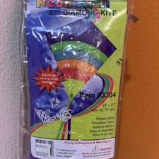 In the Breeze Neon Arch 27" Diamond Kite 3304, 23"x27" with 3 19' Tails