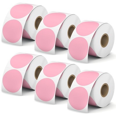2'' Round Color Label Stickers, 4500 PCS (6 Rolls) Self-Adhesive Circle Sticke...