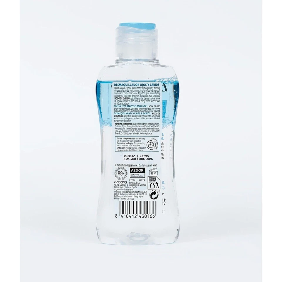 Zwei-Phasen-Reiniger zur Entfernung des Gesichts-Make-ups Babaria Desmaquilla - Bild 2 von 2