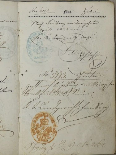 Libro escursionistico passaporto sellaio Svizzera Aarau passport - manoscritto polizia 1839 - Foto 10 di 12