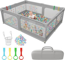 200X150Cm Playpen Baby, Extra Large Baby Play Pen for Toddlers with Pattern Anti