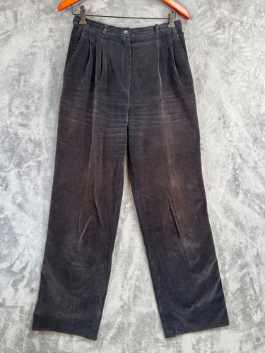 Christian Dior Monsieur, Christian Dior Vintage Corduroy Pants Womens 12 28x30 Brown Wide Leg