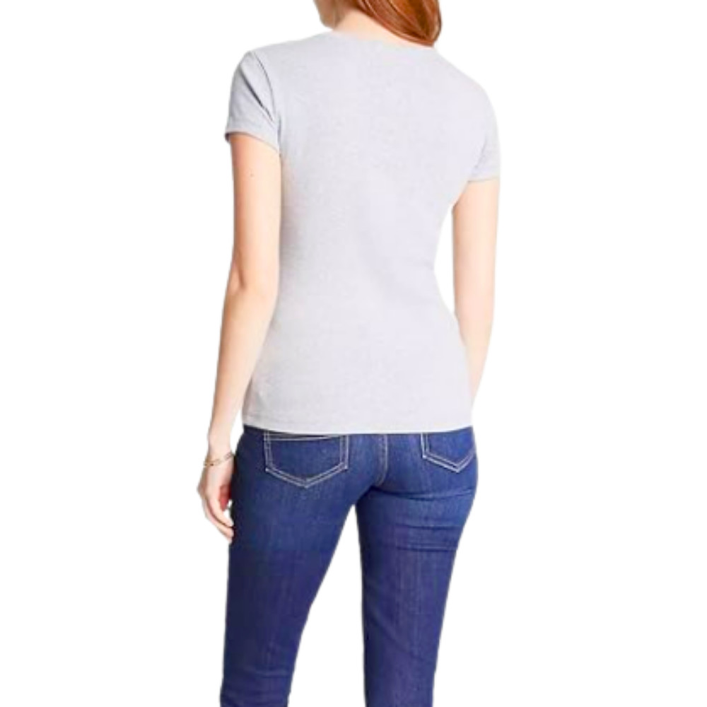 Tommy Hilfiger Women's Basic Essential Cotton T-Shirt Gray S - NEW image 3