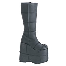 Pleaser Demonia 7 Inch Platform Goth Cyber Punk Mid Calf Boots Stack 301