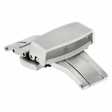 20MM BUTTERFLY LEATHER WATCH BAND FOR DEPLOYMENT BUCKLE CLASP PUSH BUTTON BRUSH