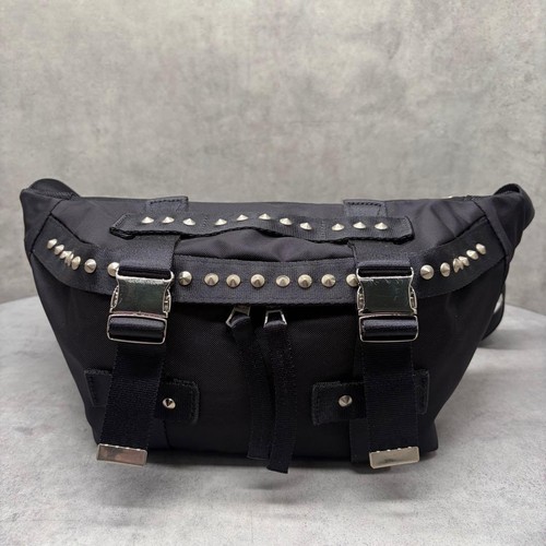 Master-piece x ALMOSTBLACK Body Bag Black USED Unisex Crossbody Waist Bag