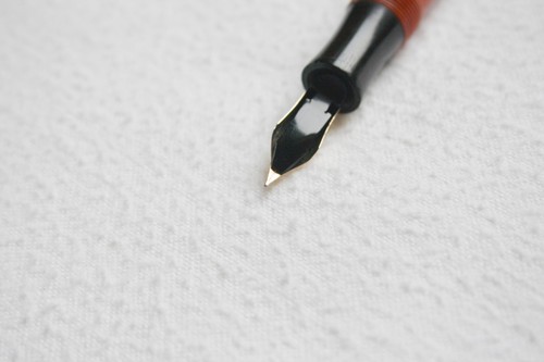 MONTBLANC 25 Coral Red, Crisp Imprints, 1930s, EF Nib, Fountain Pen NEAR MINT - 第 12/14 張圖片