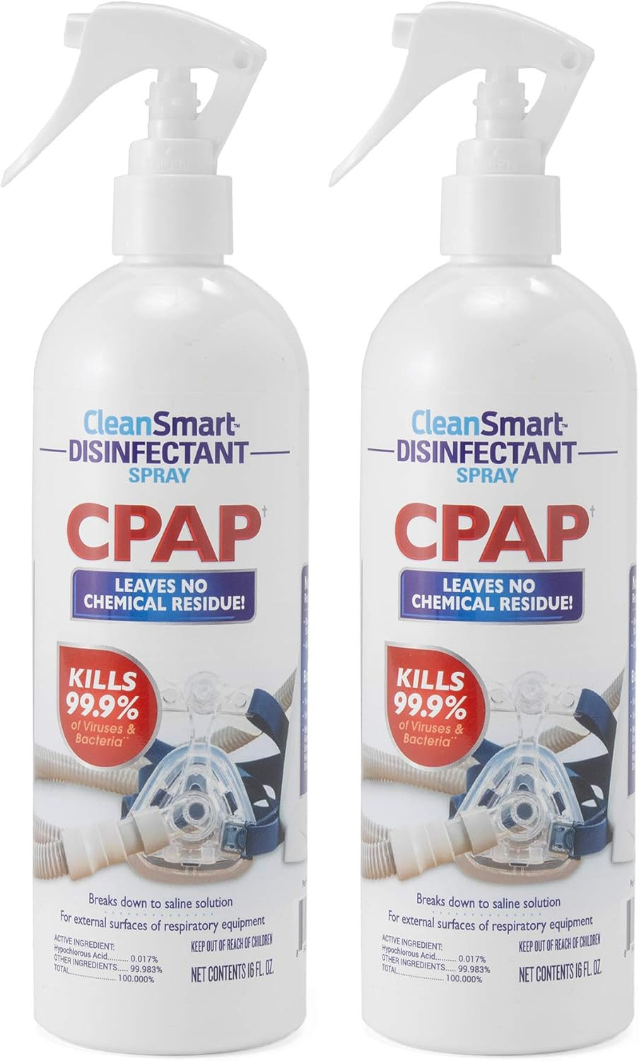 CPAP Disinfectant Spray, Kills 99.9% of Bacteria and Viruses on CPAP Equipment, 