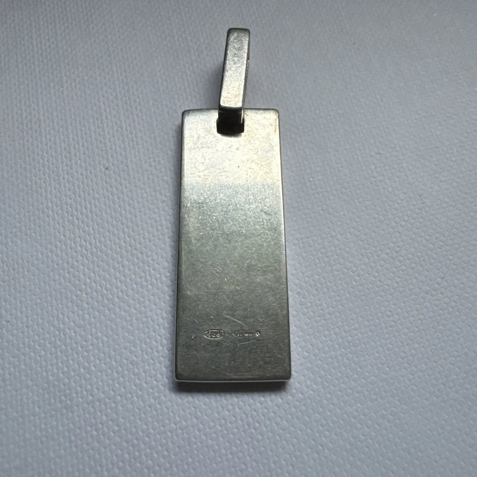 Gucci Silver 925 Rectangle Pendant Only [No Chain] - Image 4 of 4