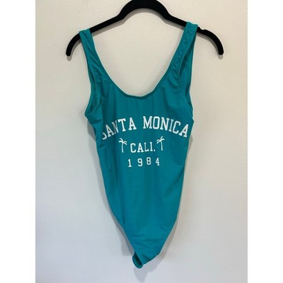 Primark one piece bathing suit size 6 turquoise cheeky