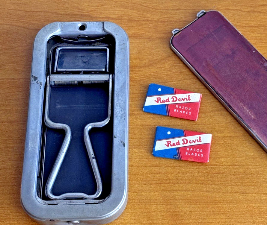 Vintage Rolls Safety Razor Made in England with Hones and Case