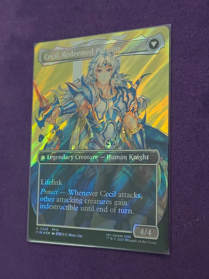 MTG Cecil, Dark Knight (Borderless) (Surge Foil) Final Fantasy FIN - Image 4 of 4