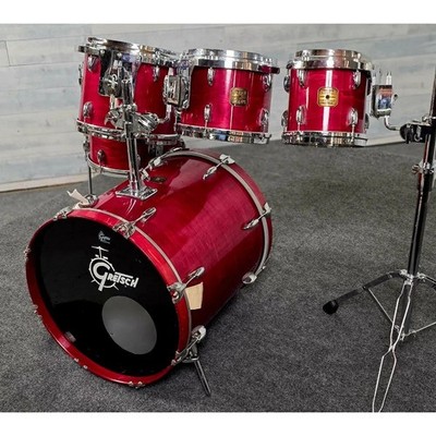 Used Vintage Gretsch USA Custom 5pc Drum Set Rosewood 1980s Jasper
