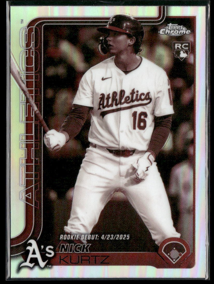 2025 Topps Chrome Update Nick Kurtz RC MLB Debut Sepia Refractor