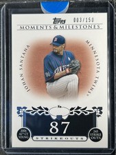 Santana, Johan - 2008 Moments & Milestones - Card #87 - Strikeouts 87 - 3/150
