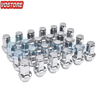 Set of Chrome Spike Lug Nuts + Key 14x2 For Ford F-150 F-250 F-350 Expedition Excursion Lincoln Navigator Mark LT Blackwood 14x2.0