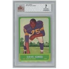 1963 Topps #44 Deacon Jones Rookie Card BVG 7 NM Los Angeles Rams HOF. rookie card picture