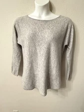 Cashmere Charter Club Luxury size S 100% Cashmere grey lightweight soft great
