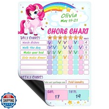 Magnetic Chore Chart for Kids 8.5x12 A4 - Dry Erase Chore Chart Magnetic -