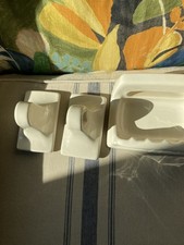 Vintage White Porcelain Towel Bar Holder with Soap dish w towel bar