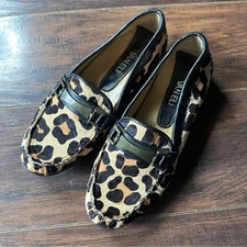 Vaneli Gebuine Calf Hair Cheetah Leopard Print Loafer Shoes