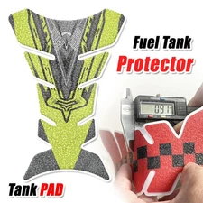 MC Motoparts Green Stripe Fish Bone Gas Tank Pad Protector Cover Grip Removable