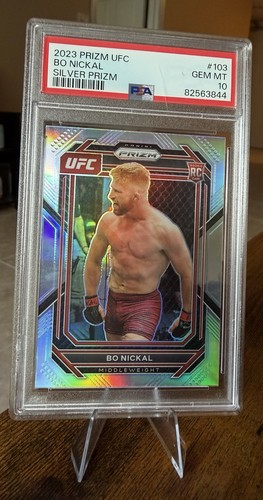 Bo Nickal 2023 Panini Prizm UFC Silver Prizm Rookie Card PSA 10