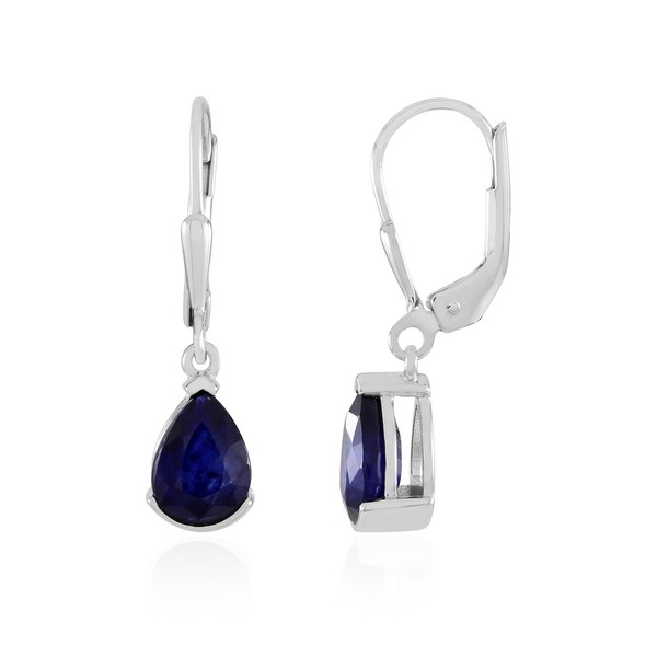 Cavill Blaue Madagaskar Saphir Ohrringe 2,7Ct Sterlingsilber Platin-image