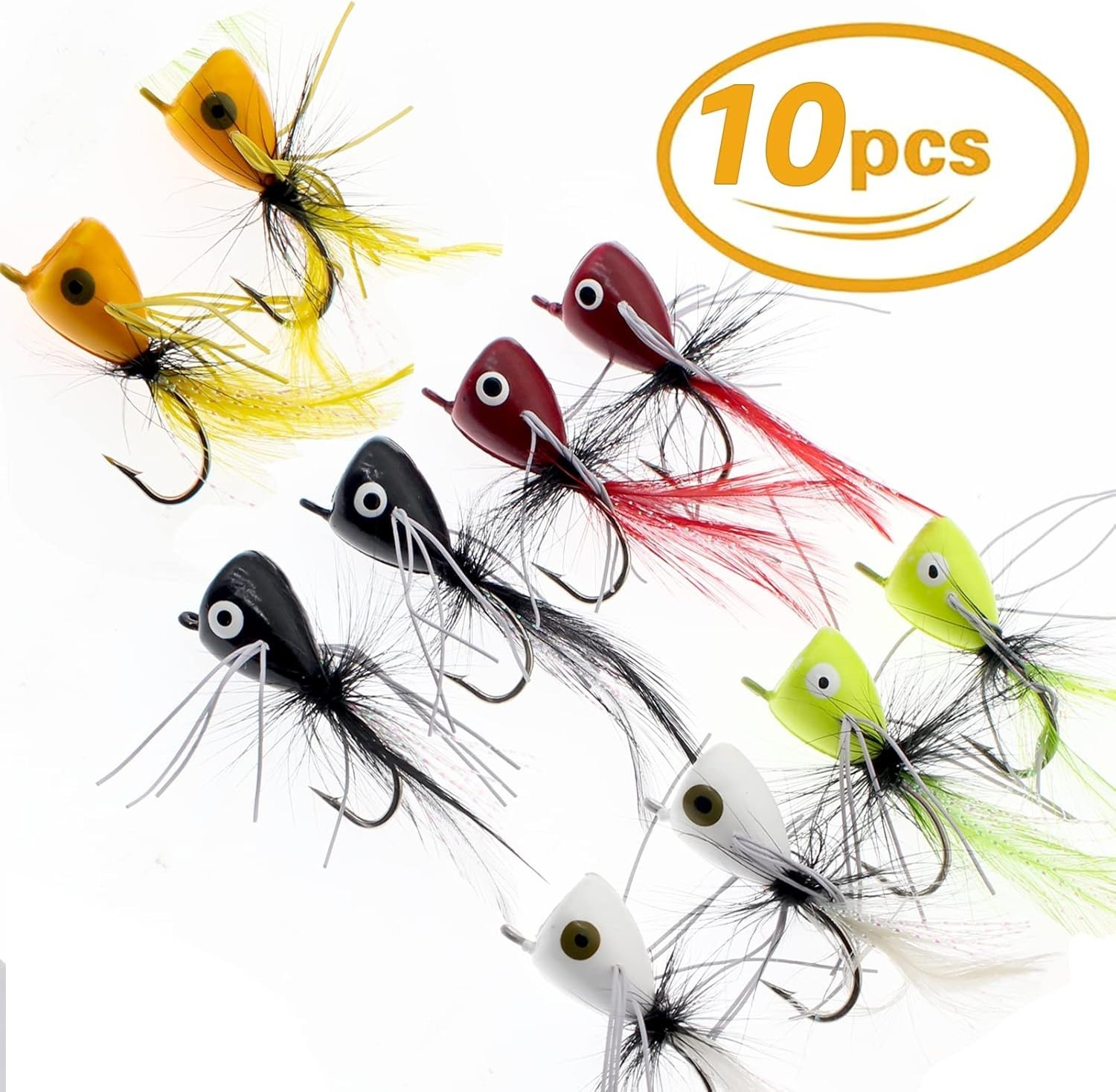 Fly Fishing Poppers Fly Fishing Dry Flies Topwater Fishing Lures Bass - Image 2