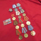 RARE Original Group of 12 Soviet Army  VWW2 Veteran-Order, medals , a ribbon bar
