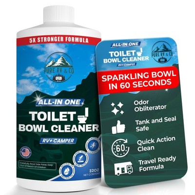 Toilet Bowl Cleaner, 5X Stronger Stain & Odor Eliminator, Sensor Safe & NonAc...