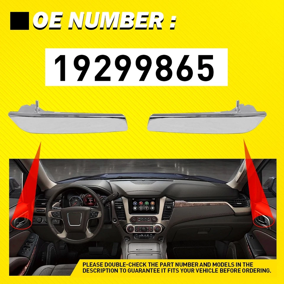 Manija de puerta interior delantera trasera izquierda derecha para GMC Yukon 2007-2014 19299865 Foto 3 de 4