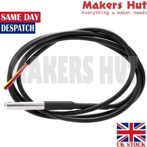 DS18B20 Waterproof Temperature Sensor - Thermal Probe Thermometer 1m Cable - Picture 1 of 2