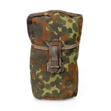 Original German Army Water Canteen Pouch - Flecktarn Camo- Military Surplus Gear