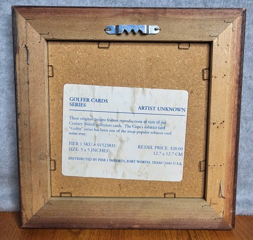 Copes Tobacco Golfer Card Series Pier 1 Imports Distressed Frames 7x7 qty. 2 - Picture 7 of 7