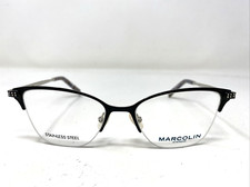 MARCOLIN Eyewear M5020 002 52-17-135 Black/Silver Half Rim Eyeglasses Frame Q58