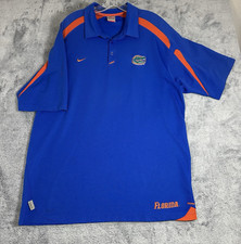 Nike University Of Florida Gators Polo Size XL Short Sleeve Royal Blue/Orange