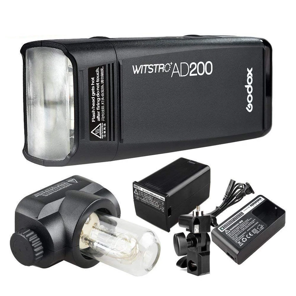 GODOX AD200 Strobe Flash 200W with Bare Bulb Outdoor Speedlite Pocket Flash - Image 2 of 4