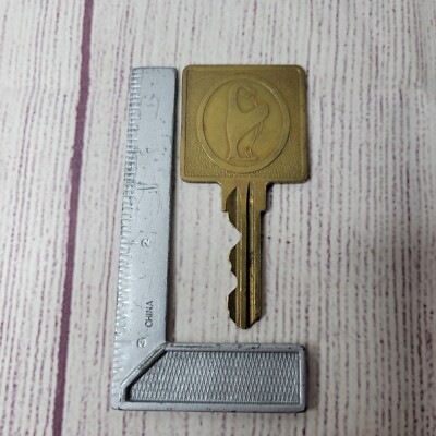 Vintage 3 inch long brass hotel key 7150 unknown location no fob