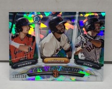 HOWARD  HINOJOSA  SHAW 2018 Chrome Talent Pipeline ATOMIC REFRACTOR /150 GIANTS