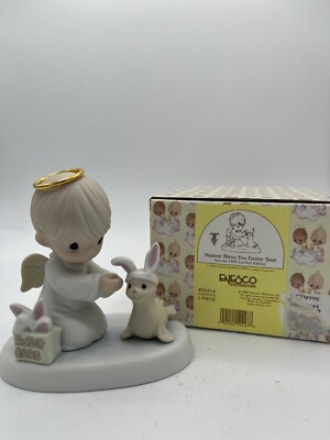 Precious Moments 456314 Heaven Bless You, Easter Seal Limited Edition Figurine