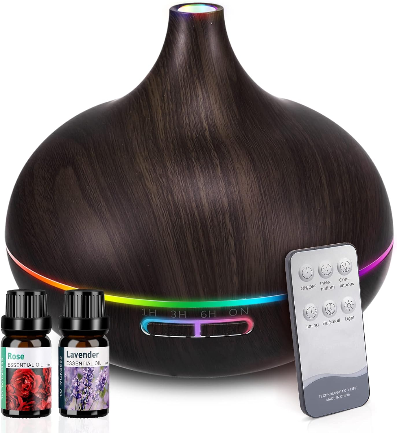 Ultrasonic Aromatherapy Diffuser Humidifier with 4 Timer Settings  