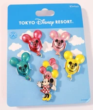 Tokyo Disney Resort Pin Minnie Balloon Set 5 Mickey Disneyland TDL Japan New