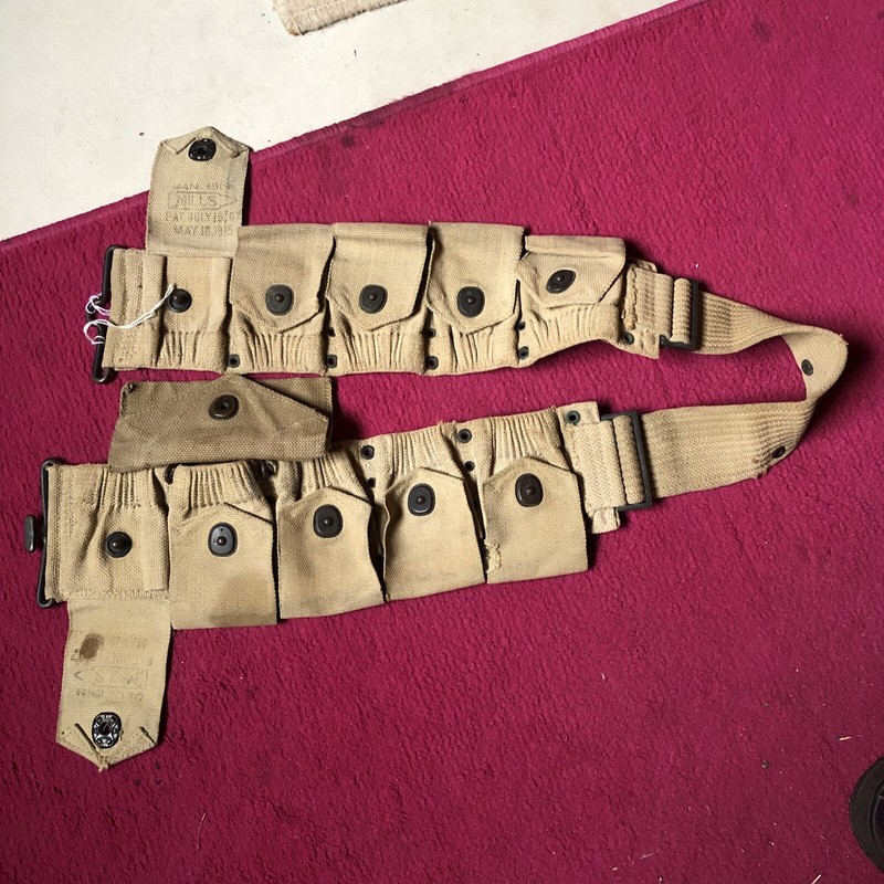 Us World War I Original Mills Cartridge Belt And First Aid Pouch