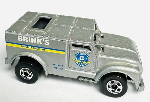 Hot Wheels Blackwall 1977 Funny Money Brinks Truck Grey Silver Near Mint Truck