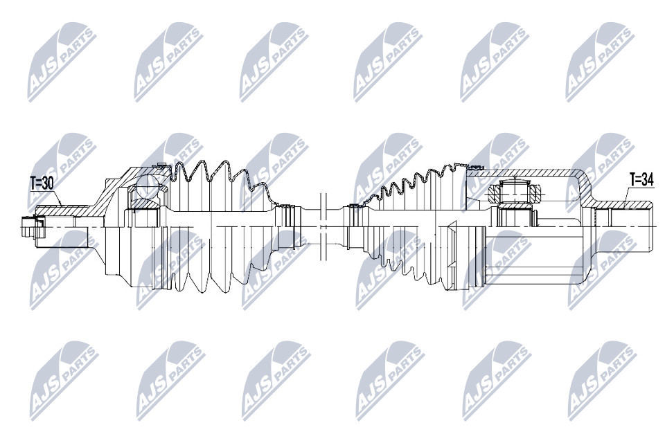NPW-ME-096 NTY Drive Shaft for MERCEDES-BENZ