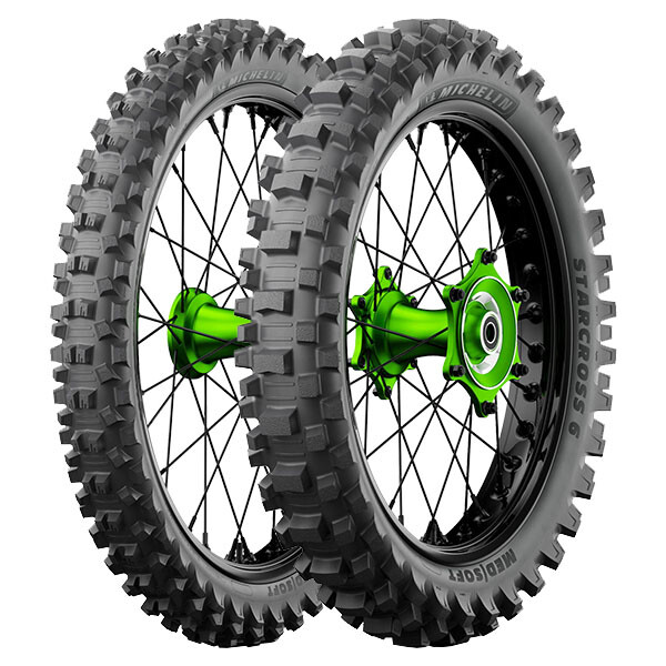 TYRE PAIR MICHELIN 80/100-21 51M + 120/90-18 65M STARCROSS 6 MEDIO/MORBIDO