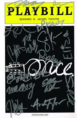Once Playbill Once Musical Original Broadway Cast SIGNED Playbill Steve Kazee Glen ...